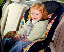 Kiddo is seating in a carseat