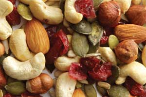 Close up of trail mix