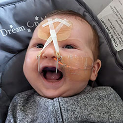 A laughing baby
