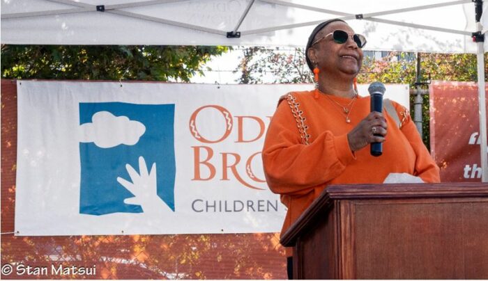 Sophia Richardson, the granddaughter of OBCC’s namesake shared opening remarks at the fall homecoming event