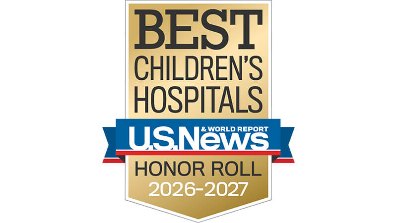 U.S. News and World Report Best Children's Hospitals Badge
