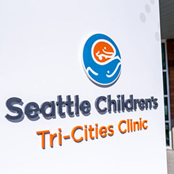 The sign outside Seattle Children's Tri-Cities Clinic