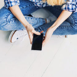Child on electronic device