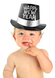 New Year Baby with a funny hat
