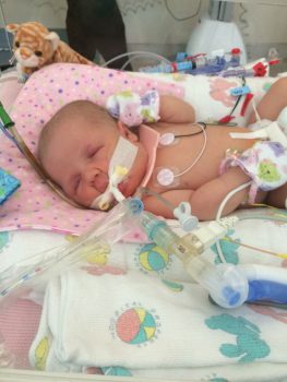 A baby in the NICU