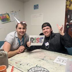 students sitting at a table