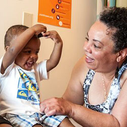 Child and mother at the hospital