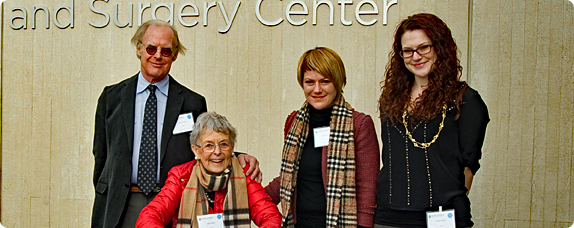 Jean Reid and her guests attend the dedication of the Robert and Jean Reid Bellevue Clinic and Surgery Center