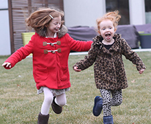 McCoy and Scarlet Penland Sisters running