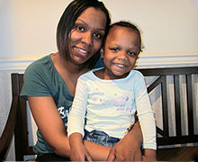 Rhonda Smith and her 3-year-old daughter, Destiny A mother and daughter