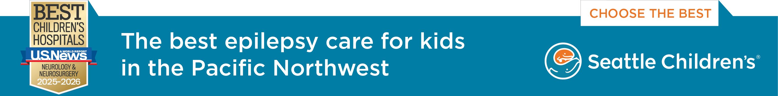 Text reads: The epilepsy care for kids in the Pacific Northwest