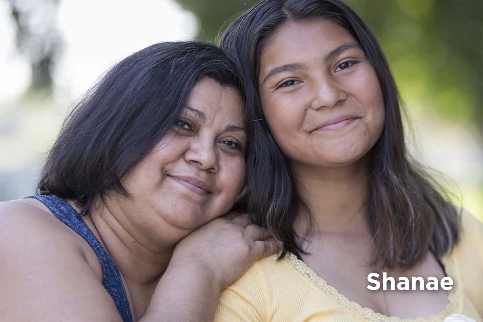 Shanae, a patient treated for a congenital heart defect at Seattle Children's, with her mother