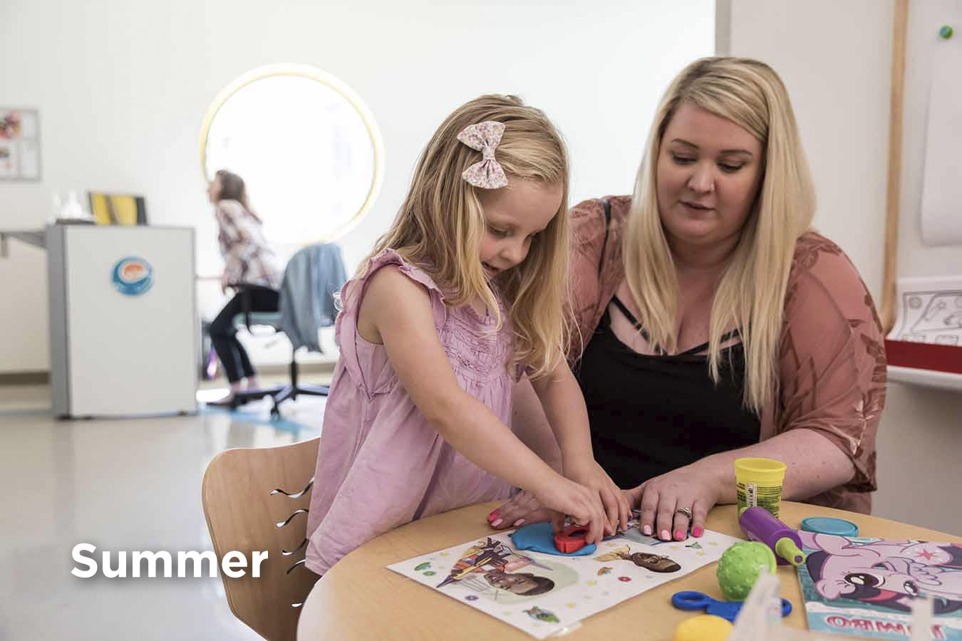 Summer, a patient treated for a CDH at Seattle Children's, with her mother