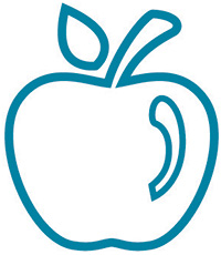 Icon depicting an apple