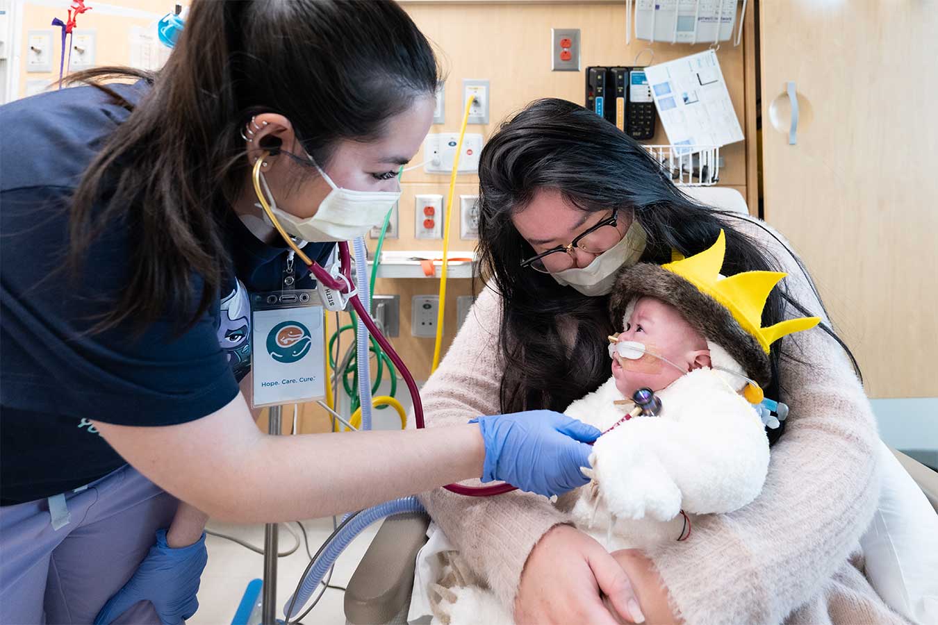 A baby is examined at Seattle Children's