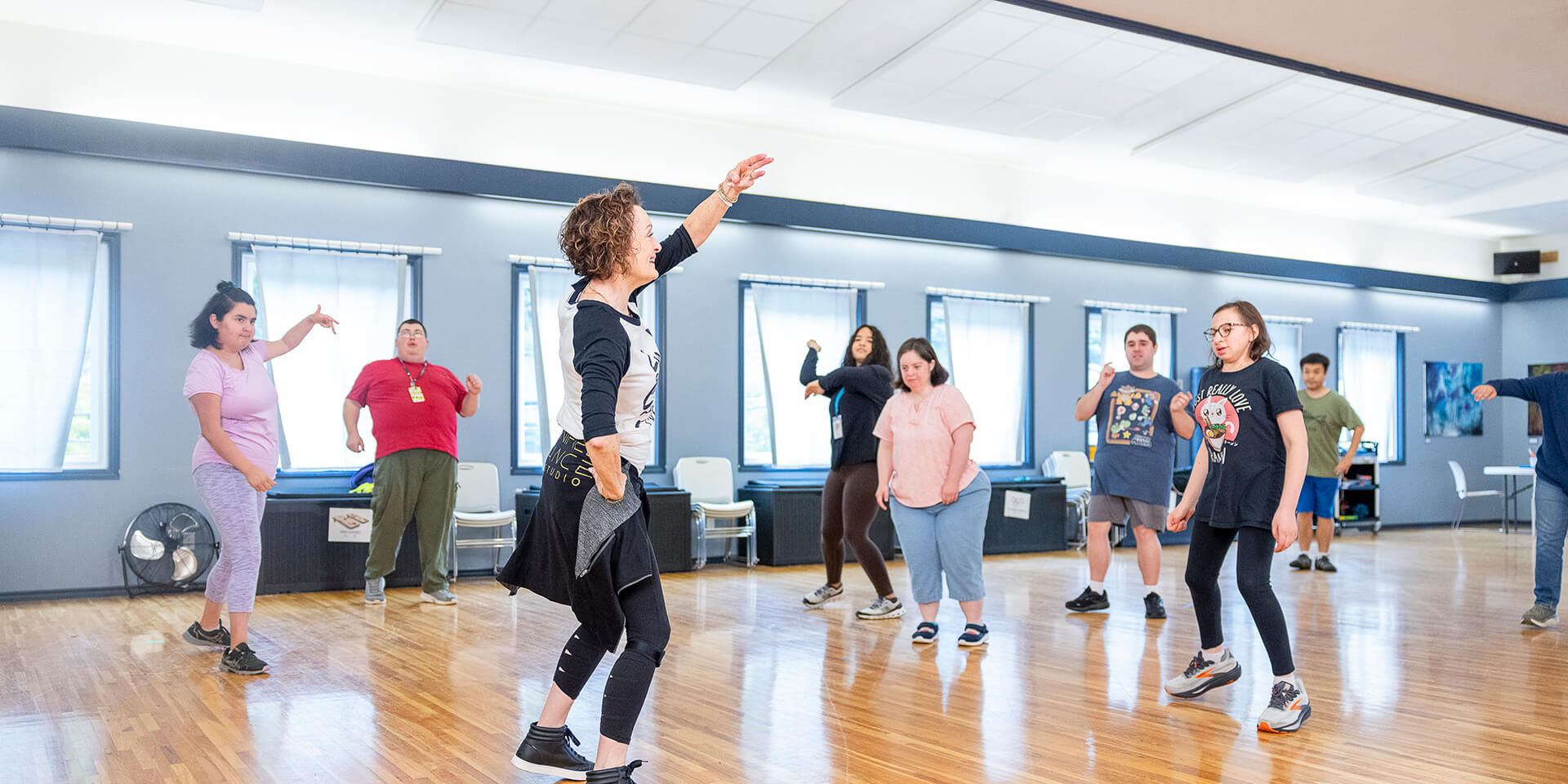 A Zumba class at the Alyssa Burnett Center