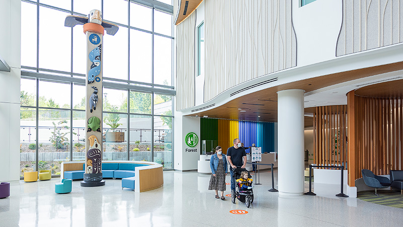 Lobby of Seattle Children's building