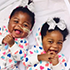 Amani Jackson and her identical twin sister, Amira