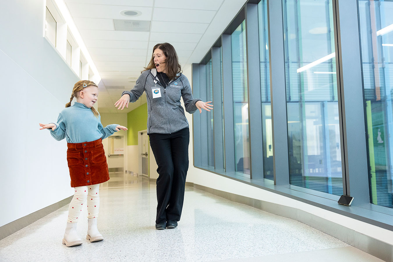 Dr. Sarah Leary dances with Aisley