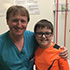 Dr Meehan and Matthew smiling together after an appointment