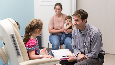 A Seattle Children's provider with a patient