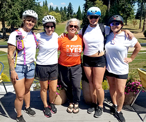Adaline Coffman Guild members promoted the campaign during their Bike N’ Brew event in 2019.