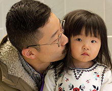 A girl and her father