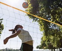 Shanae playing volleyball