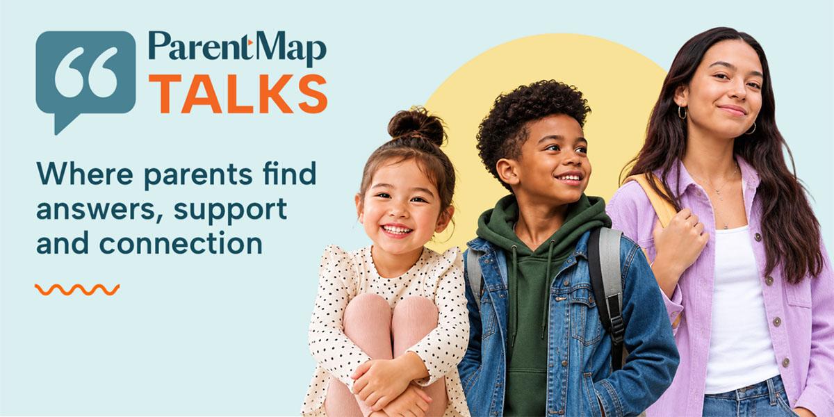 A flyer for the ParentMap Talks series