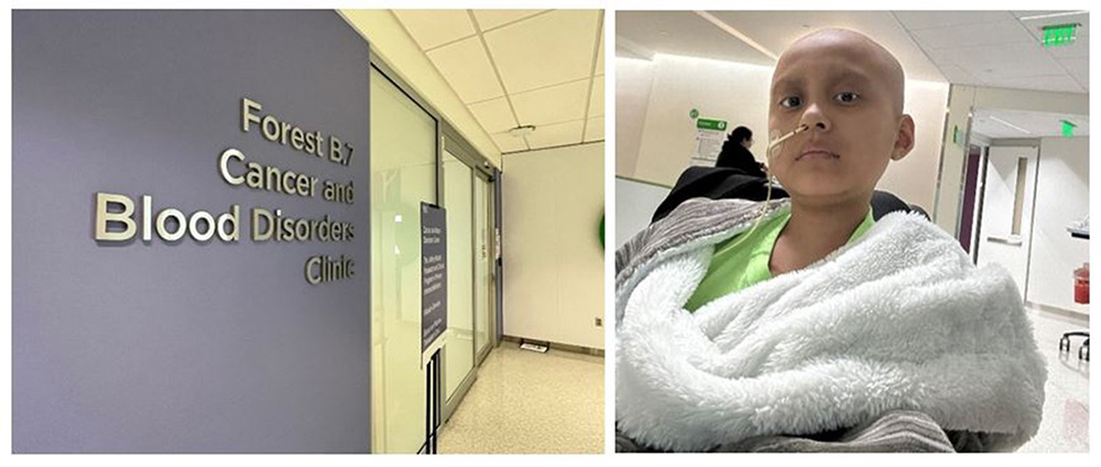 A boy at Seattle Children's hospital