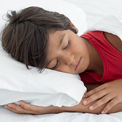 A preschooler sleeping