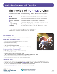 Cover of Understanding Your Baby’s Crying one-page flyer
