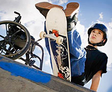 Kiddo on a skatboard