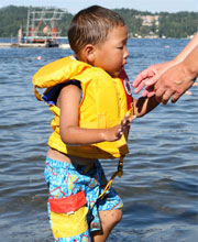kiddo in life jacket