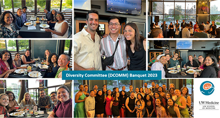 Collage of photos from DComm Banquet