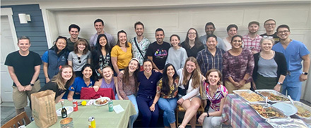 A residents' food and drinks gathering