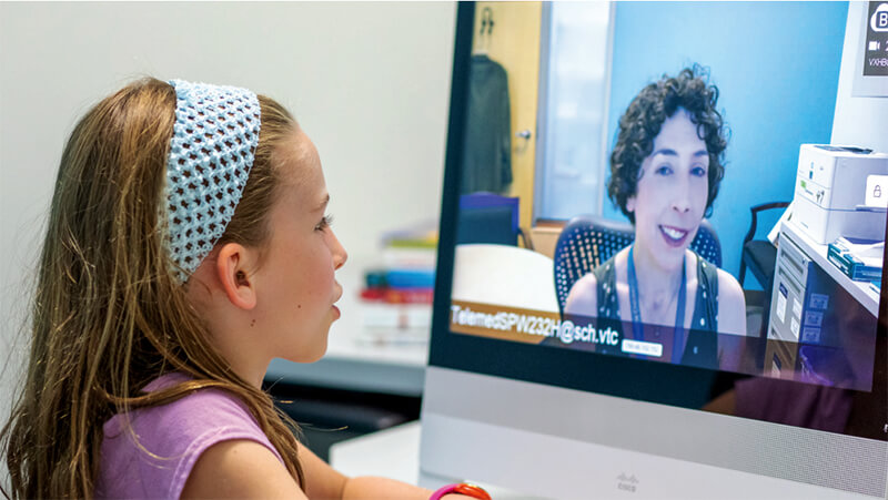 girl having telemedicine appointment with provider