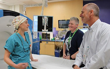 Doctors chat in a medical room