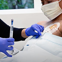 A boy being treated at Seattle Children's