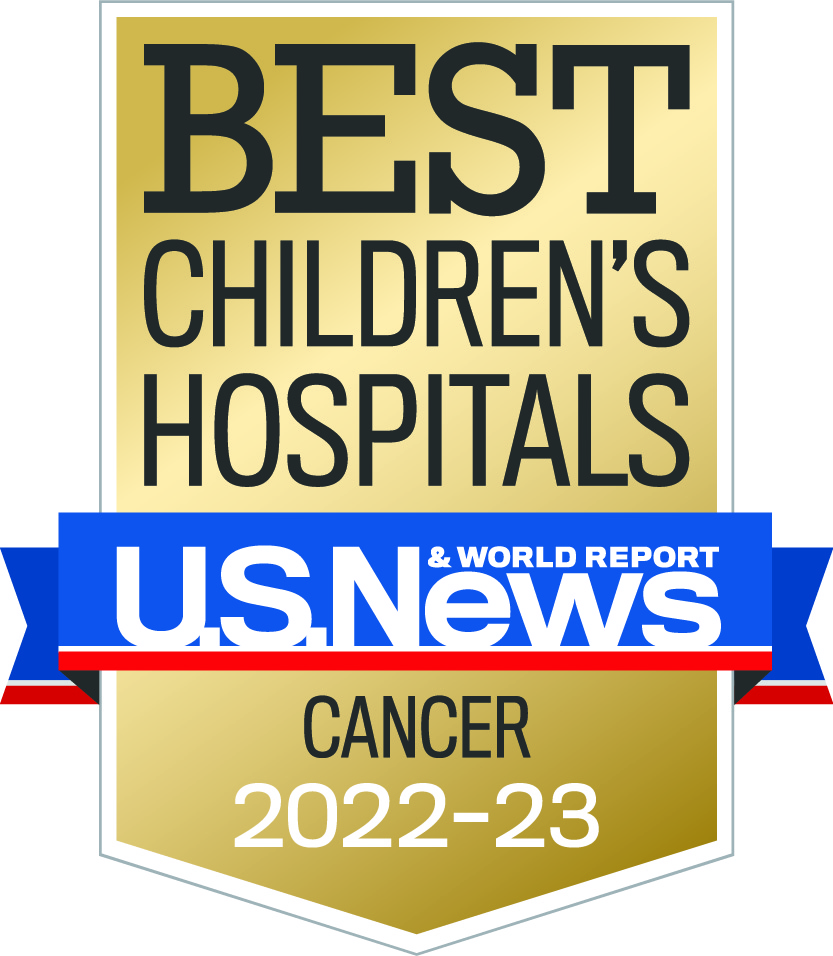 U.S. News and World Report Best Children's Hospitals Badge, Cancer, 2022-2023