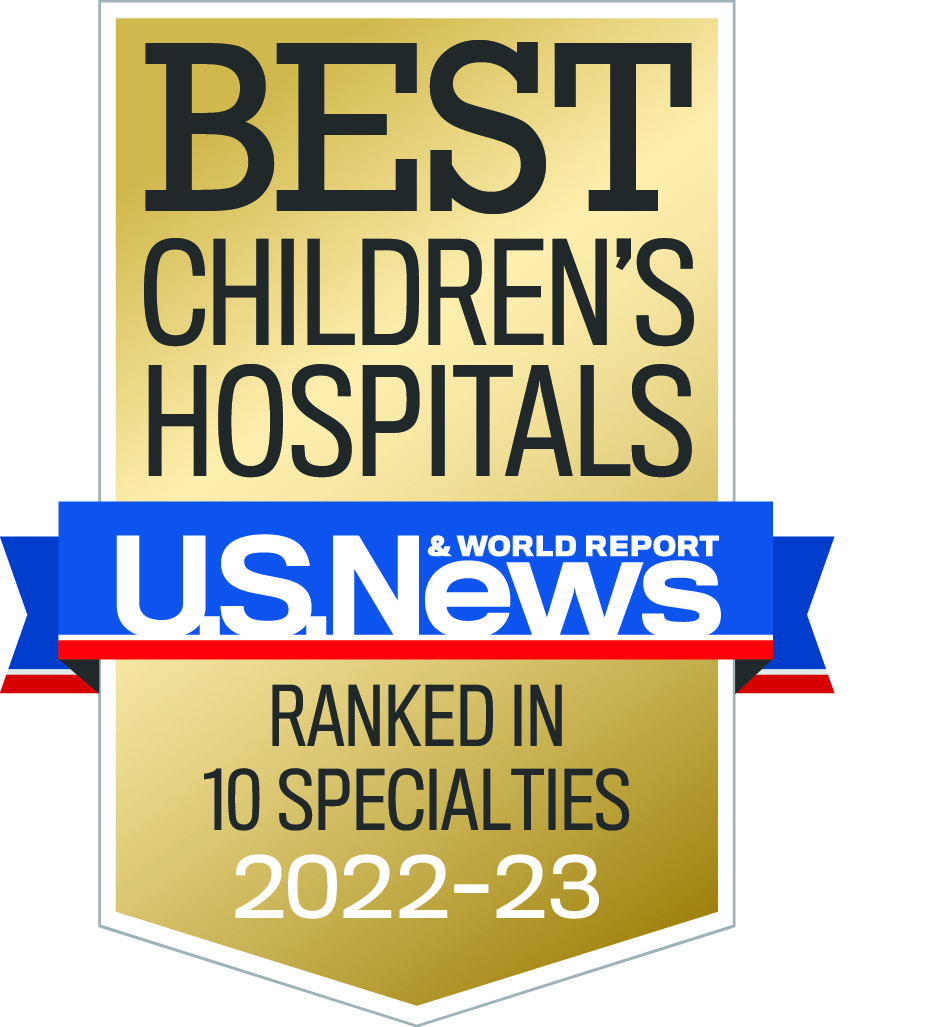 Consistently ranked one of the nation’s best children’s hospitals.