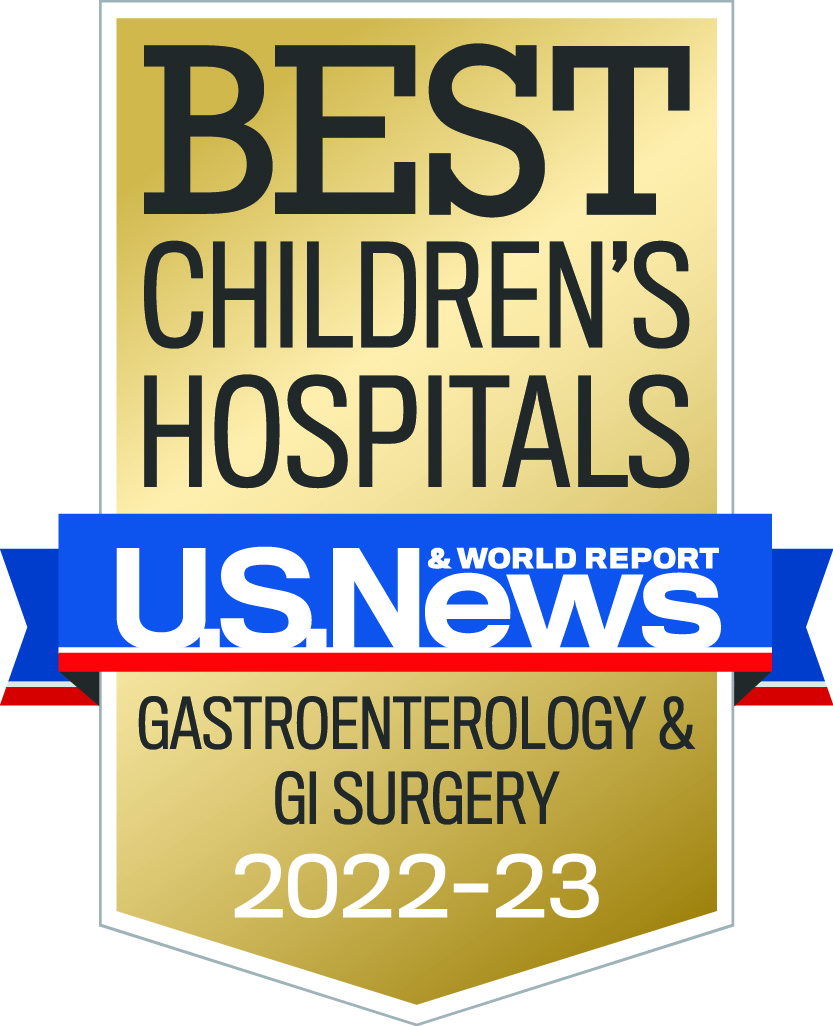U.S. News and World Report Best Children's Hospitals Badge, Gastroenterology and GI Surgery, 2022-2023