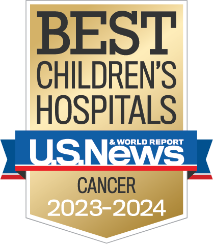 U.S. News and World Report Best Children's Hospitals Badge, Cancer, 2023-2024