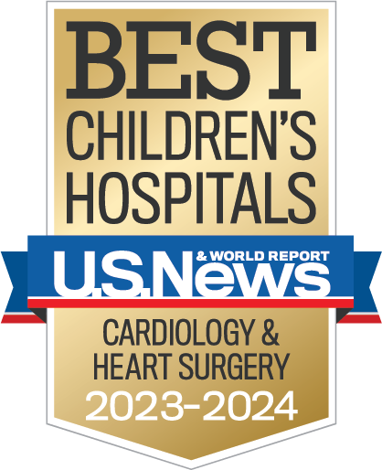 US News and World Report Best Children's Hospitals 2023-2024 badge