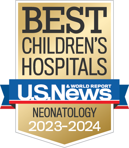 U.S. News and World Report Best Children’s Hospitals Badge, ranked in ten specialties, 2023 to 2024