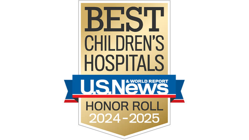 US News and World Report Best Children's Hospitals Badge