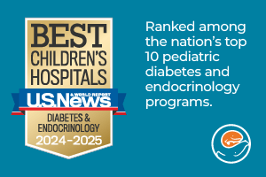 US News & World Report Best Children's Hospitals for endocrinology and diabetes graphic