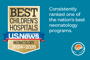 US News & World Report Best Children's Hospitals for neonatology graphic