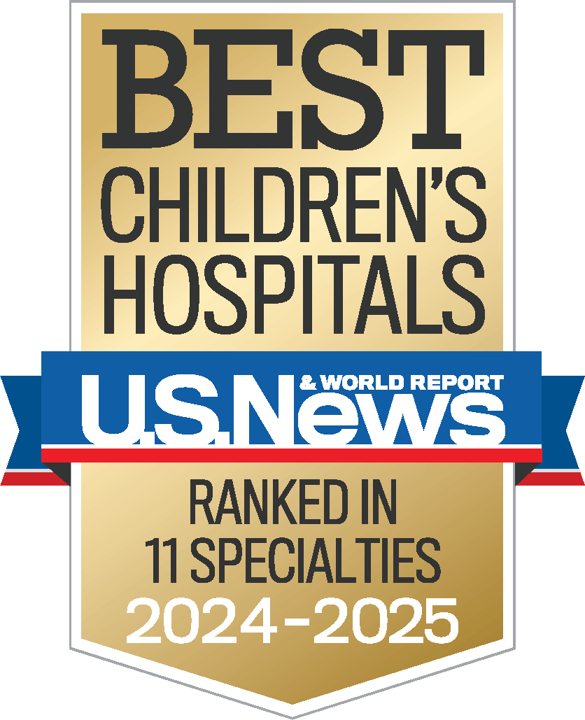 US News and World Report Best Children's Hospitals badge