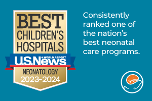 U.S. News and World Report Best Children's Hospitals Badge, Neonatology